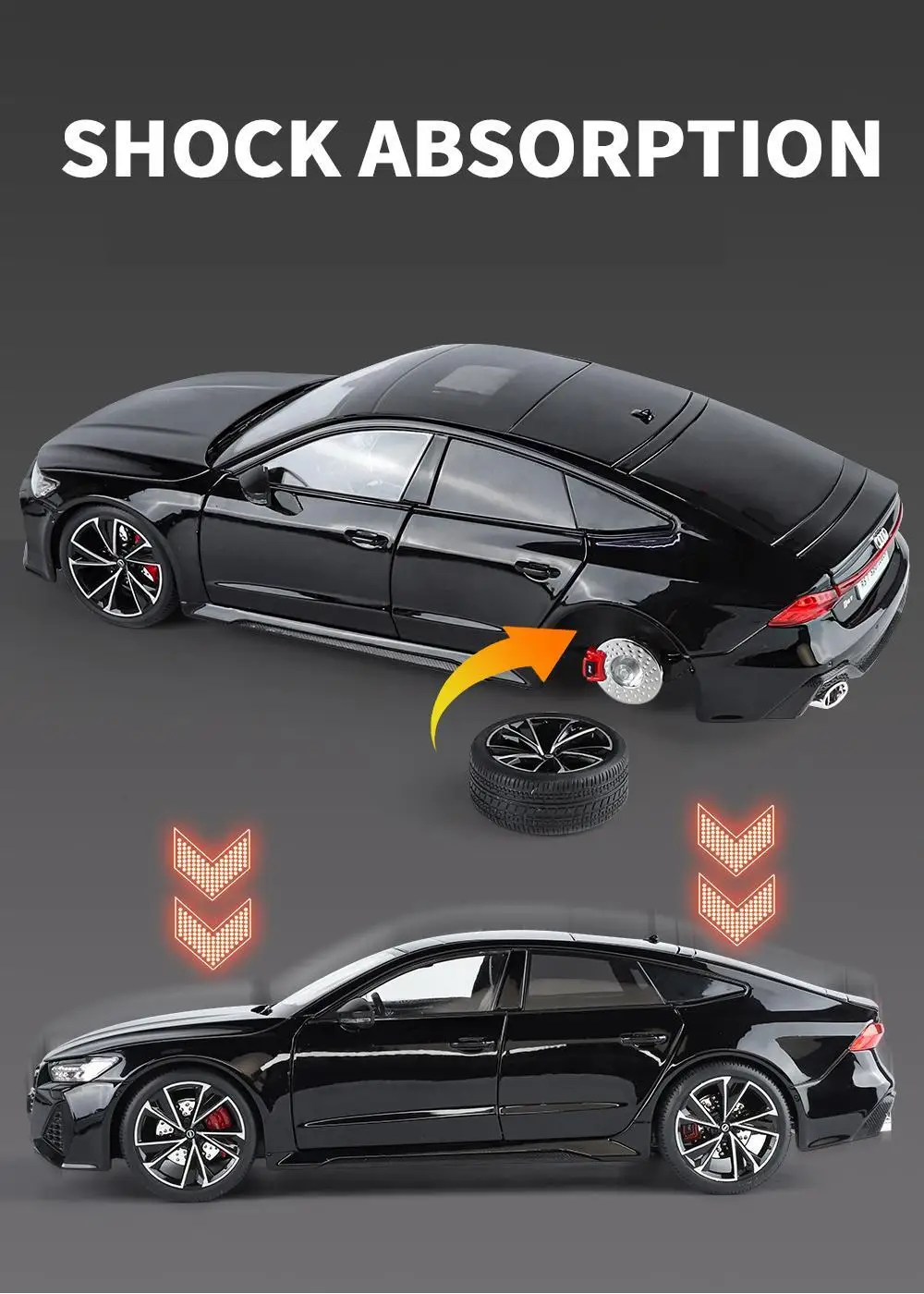 Modellino Audi RS7 Sportback 2021 Scala 1:18 – KengFai – Diecast Multicolore