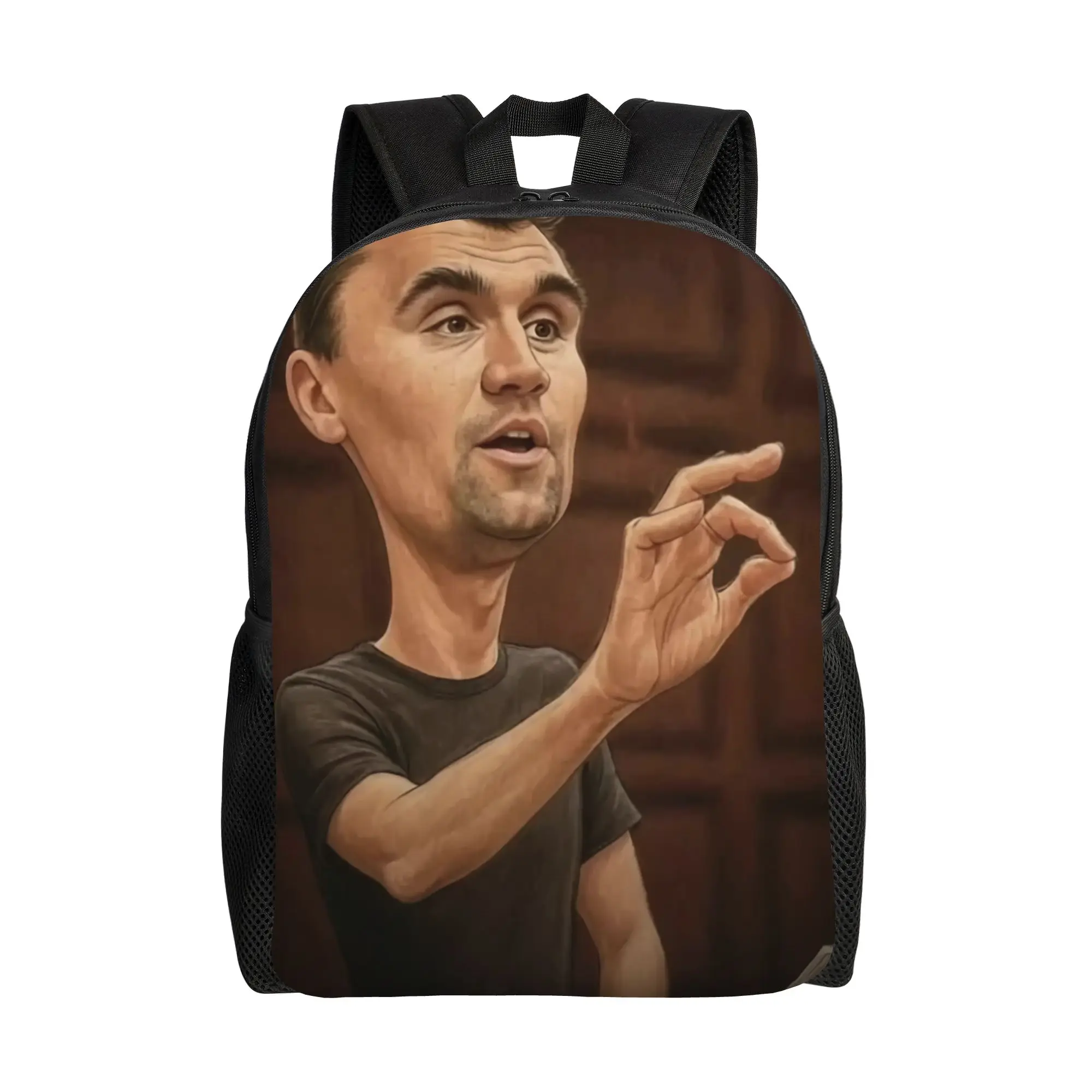 Charlie Kirk Ai Face Swap Photo Backpack  Sport Backpacks Boy Girl Kawaii School Bags High Quality Breathable Rucksack