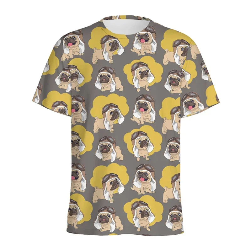 

Men's and Children's Short Sleeve T-shirts, Cute, Beijing Pattern, 3D Printing, Animals, Dogs
