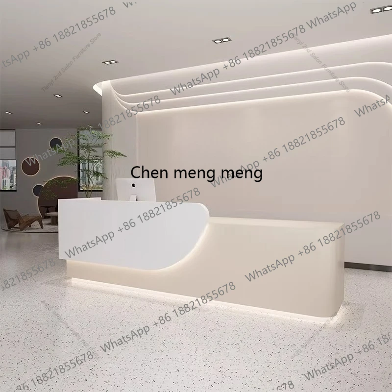 Modern Simple Beauty Salon Cashier Counter Nordic Cream Style Medical Beauty Bar Company Office Furniture balcao