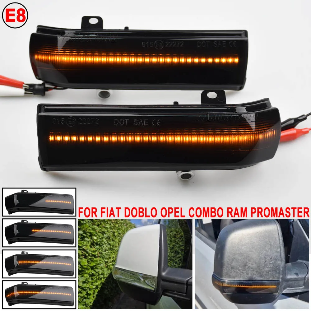 For Fiat Doblo For Opel Combo D For Ram Promaster City Dynamic Led Rearview Side Mirror Blinkers Indicator Turn Signal Lamps