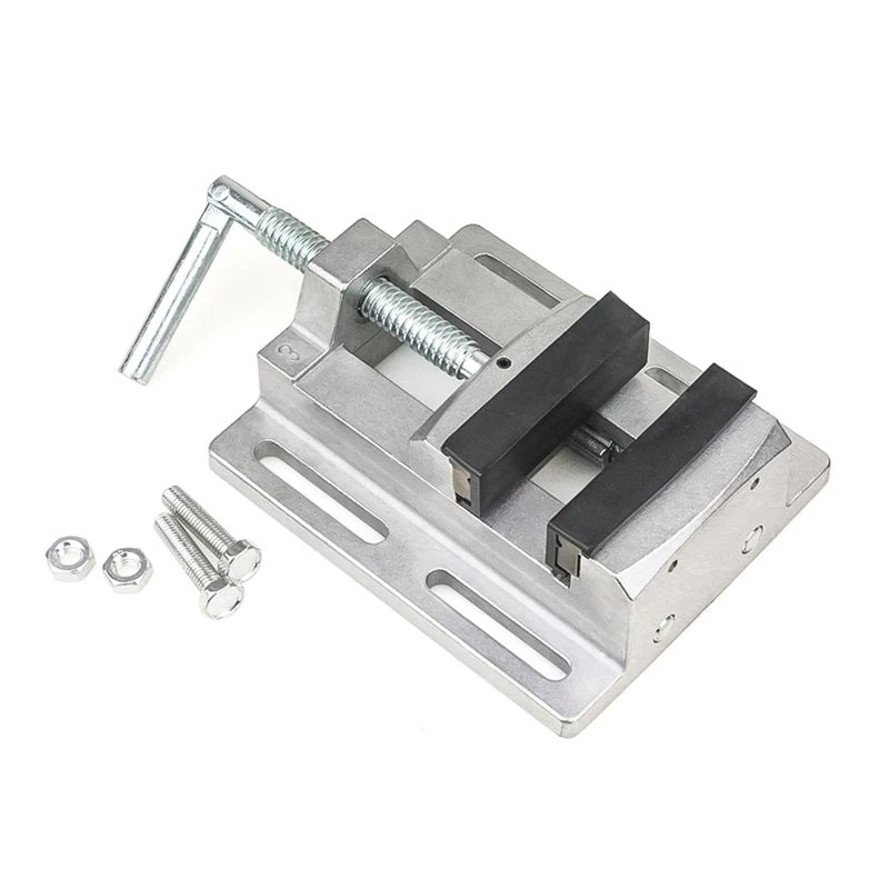 【Big deal】3 Inch Parallel Jaw Drill Press Vise Aluminum Alloy Double Track Clamping Milling Machine Worktable Adjustable Vice