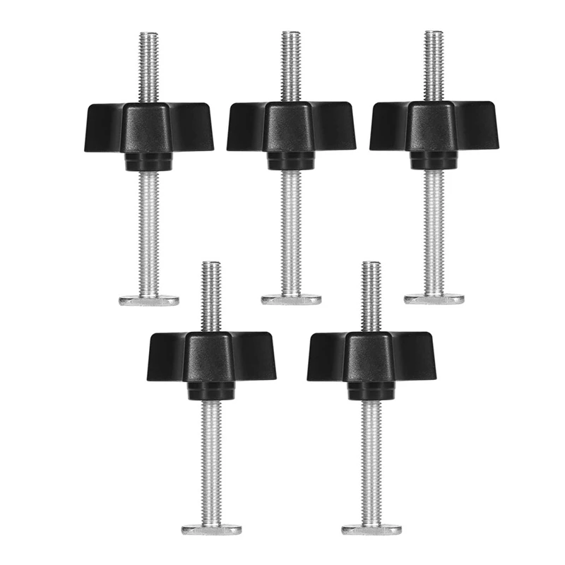 Tネジとプラスチックノブナットセット、木工ツールジグ、ネジ固定具、Tボルトノブキット、1、4