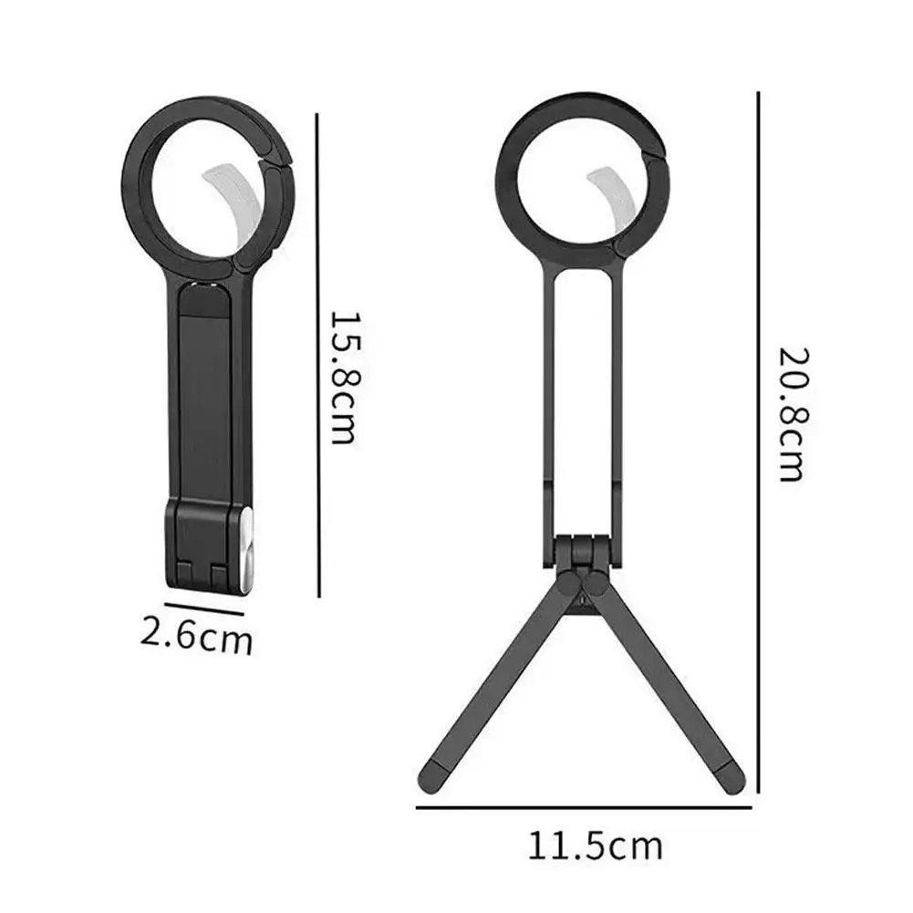 حامل هاتف محمول مصنوع من خليط معدني بحلقة مغناطيسية قابل للتعديل وحامل هاتف قابل للطي لقاعدة سطح المكتب المحمولة Magsafe #6