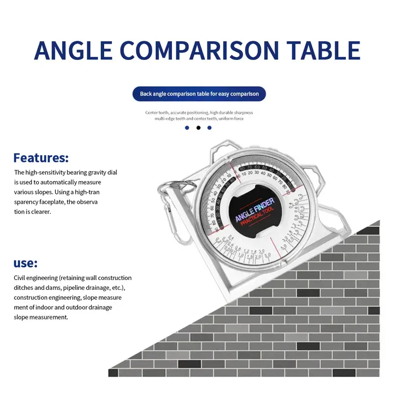 Angle Finder Magnetic Angle Locator Slope Protractor Inclinometer Level Meter Clinometer Angle Gauge Measuring Instruments