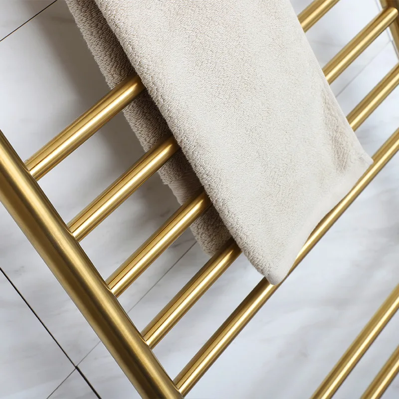 9006 Goud Zwart Verwarming Handdoekenrek Roestvrij Staal Badkamer Badkamer Rack Verwarming Handdoek Bar