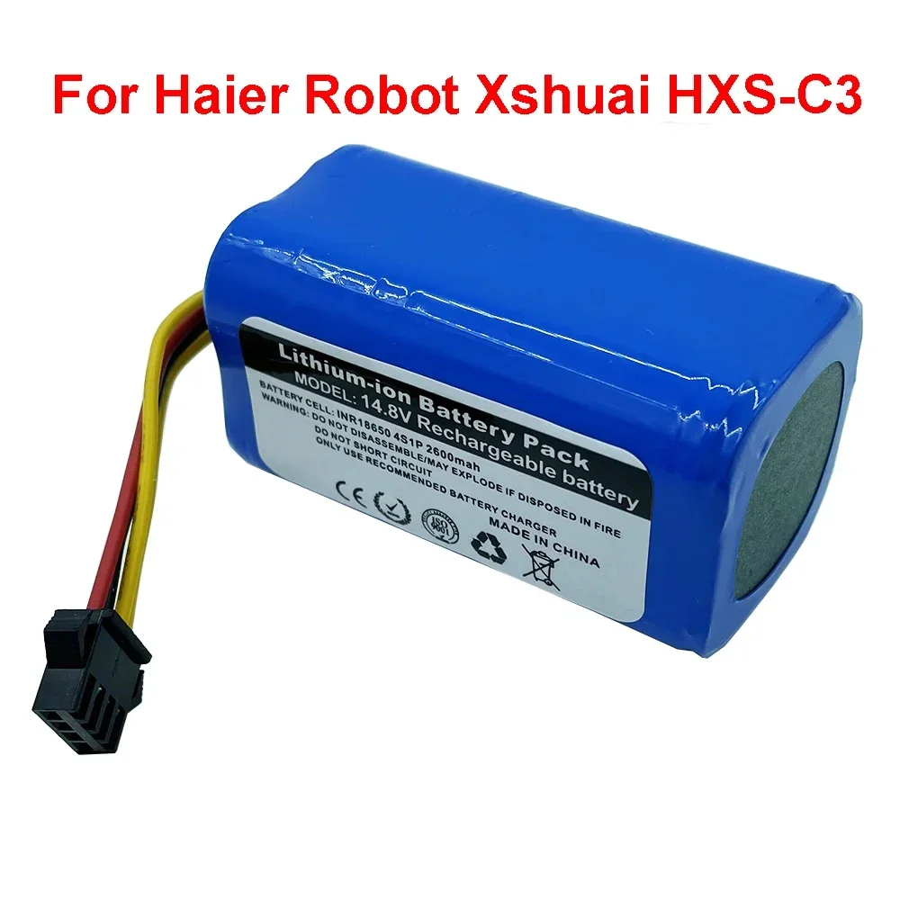 

14.8v 18650 Lithium Battery for Haier Robot Xshuai HXS-C3 Robot Vacuum Cleaner Sweeper Li-ion Replacement Battery High Quality