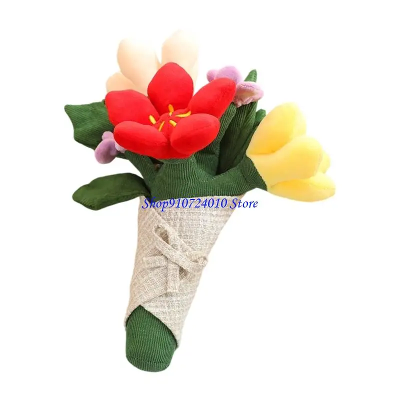 

77HD Realistic Faux Floral Stuffed Toy With PP Cotton For Kids Adults Wedding Decoration Gift