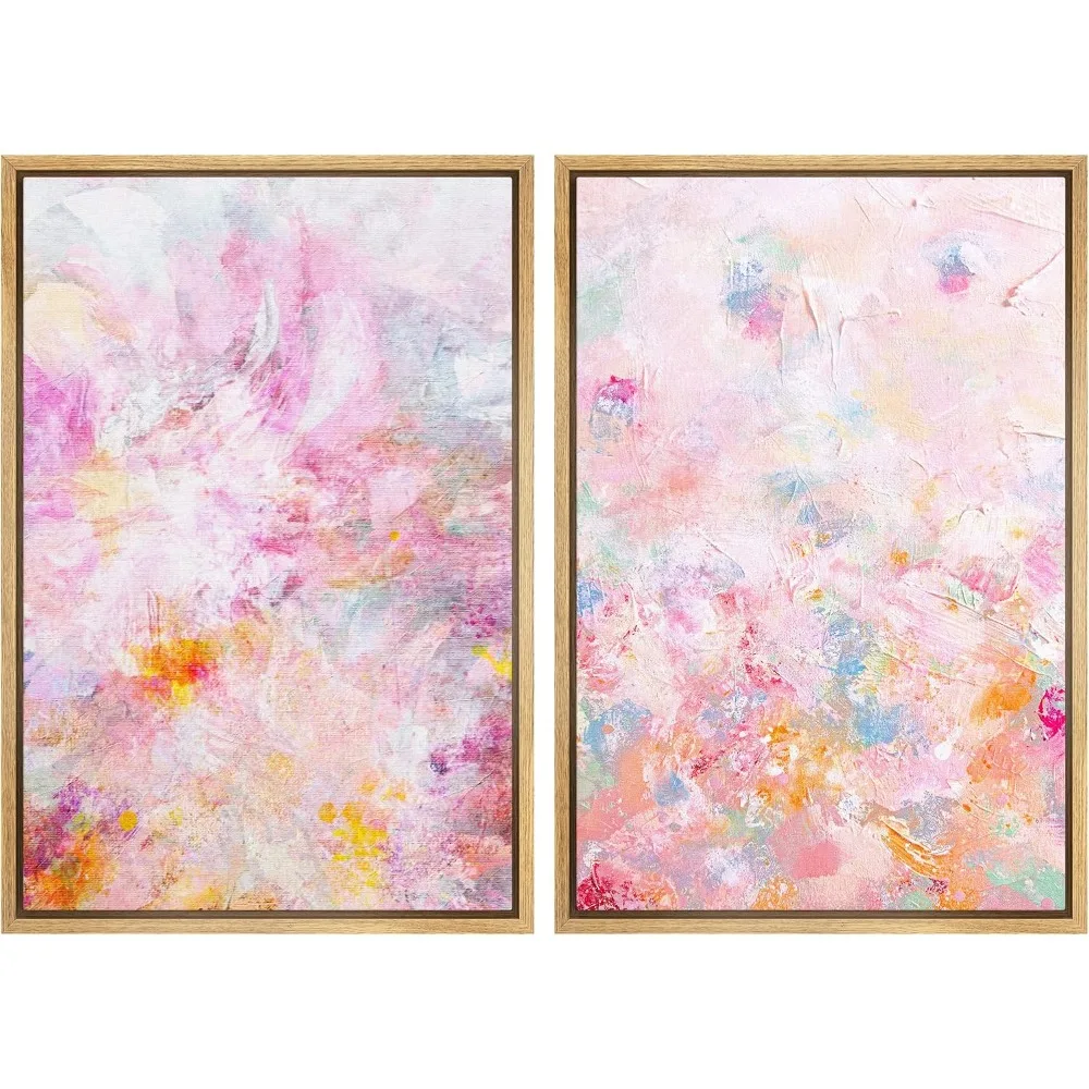 Mystical Flower Garden Abstract Shapes Illustrations Minimalism Decorative Zen Colorful for Living Room,  Office - 24
