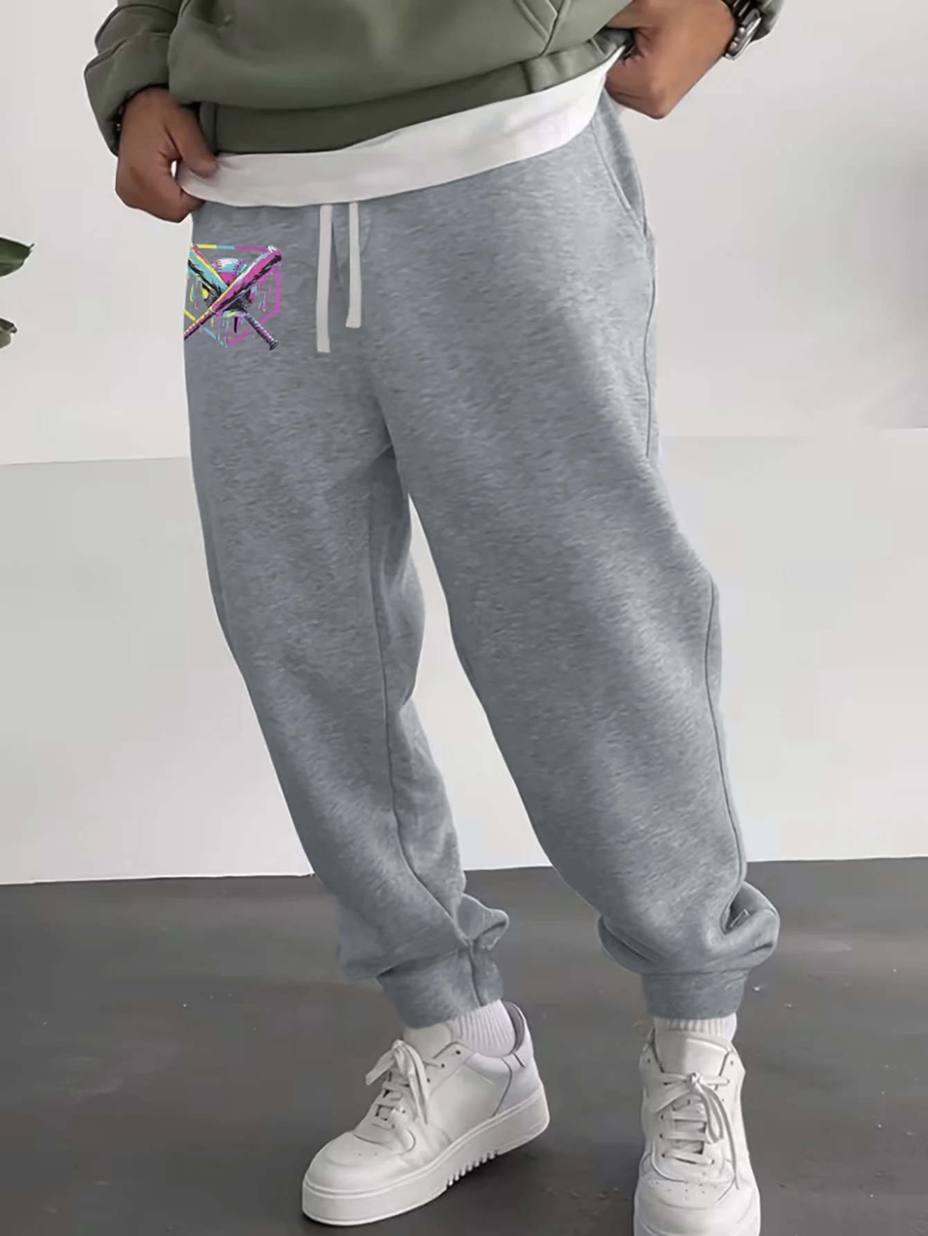 

Men's Spring and Autumn Casual Pants Fashion Solid Color Printed Outdoor Sports Casual Pants Machine Washable