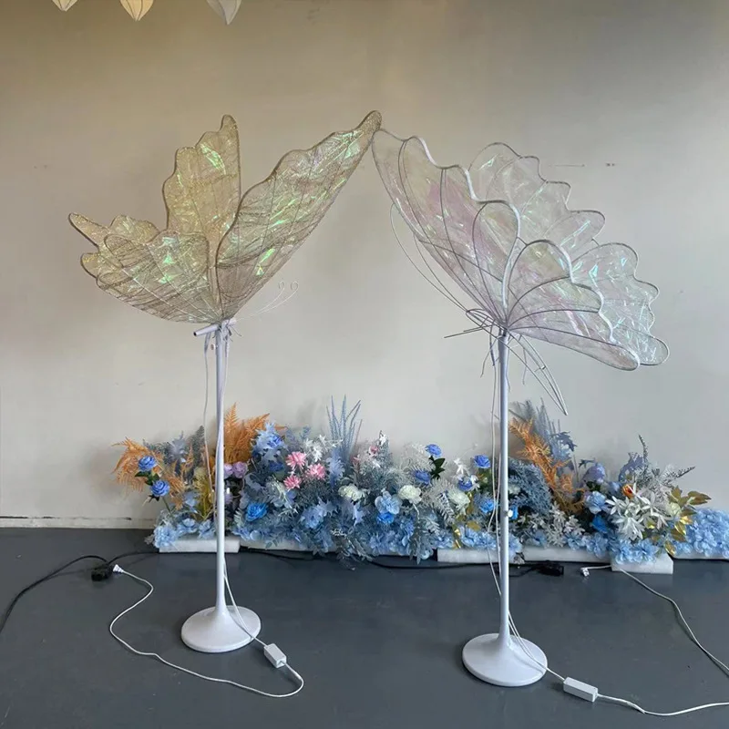 Colorful Butterfly Wings Creative Floor Lamp High-End Design Party Banquet Wedding Decoration Butterfly Floor Lamp