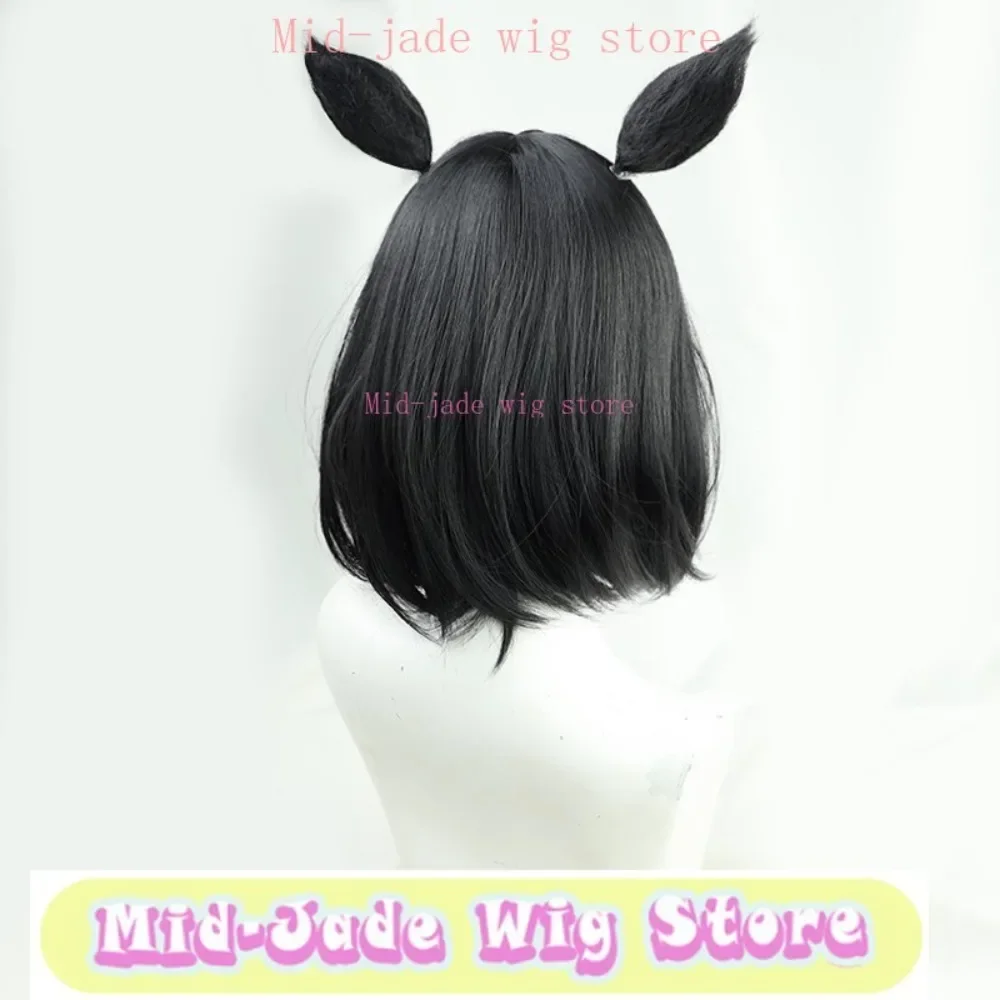 Uma Musume جميلة ديربي Eishin فلاش شعر مستعار تأثيري أنيمي تأثيري ملابس تنكرية للحفلات الدعائم الاصطناعية الشعر الذيل آذان