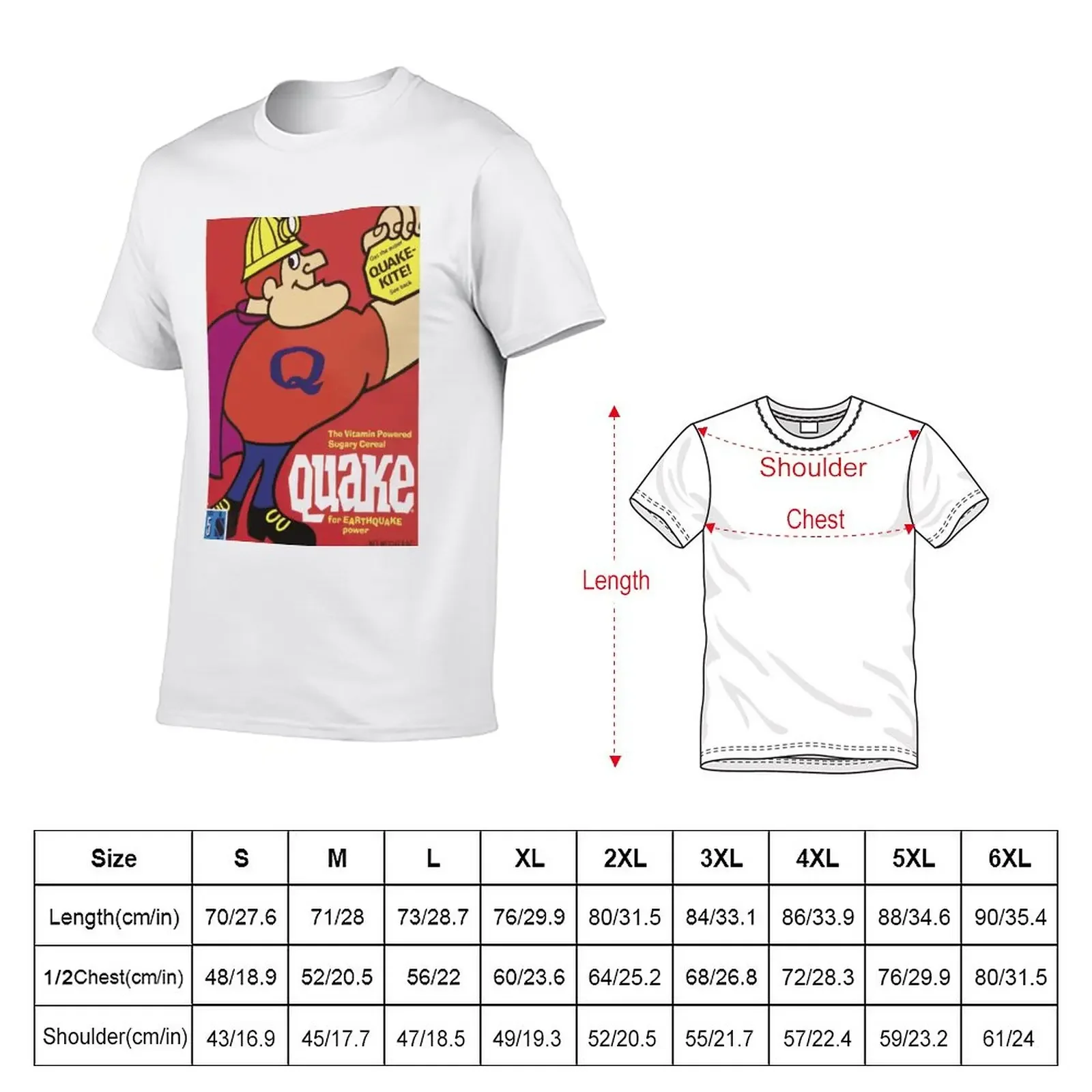 New Quake Cereal for Earthquake Power !!! T-Shirt Oversized t-shirt kawaii clothes mens funny t shirts