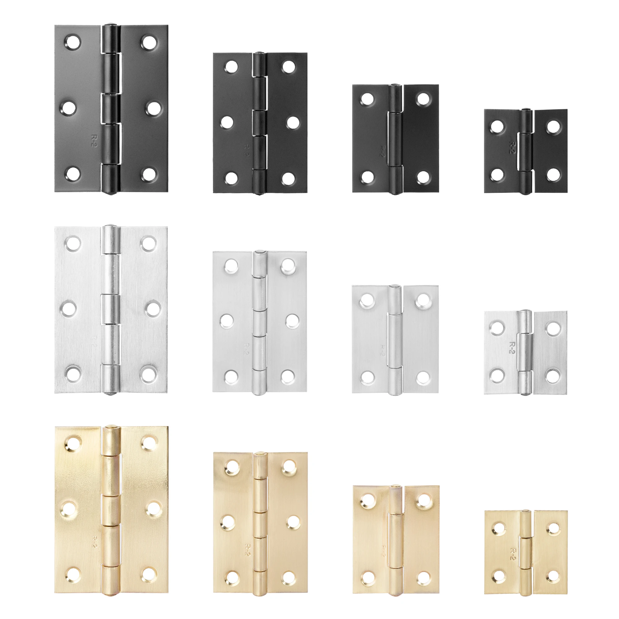 2pcs Stainless Steel Hinge 270 Degree Folding Black Small Hinges Cabinet Door Hinges for Kitchen Cupboard Wooden Box Furniture