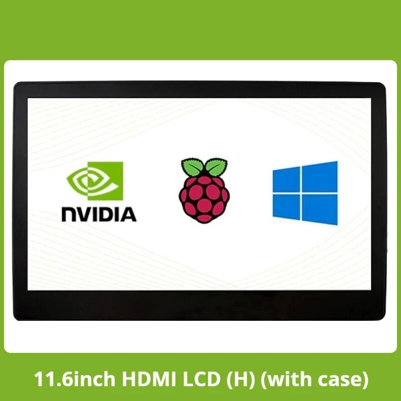 Waveshare 11.6inch Capacitive Touch Screen LCD with Toughened Glass Cover 1920x1080 IPS Display for Raspberry Pi 4 Model B