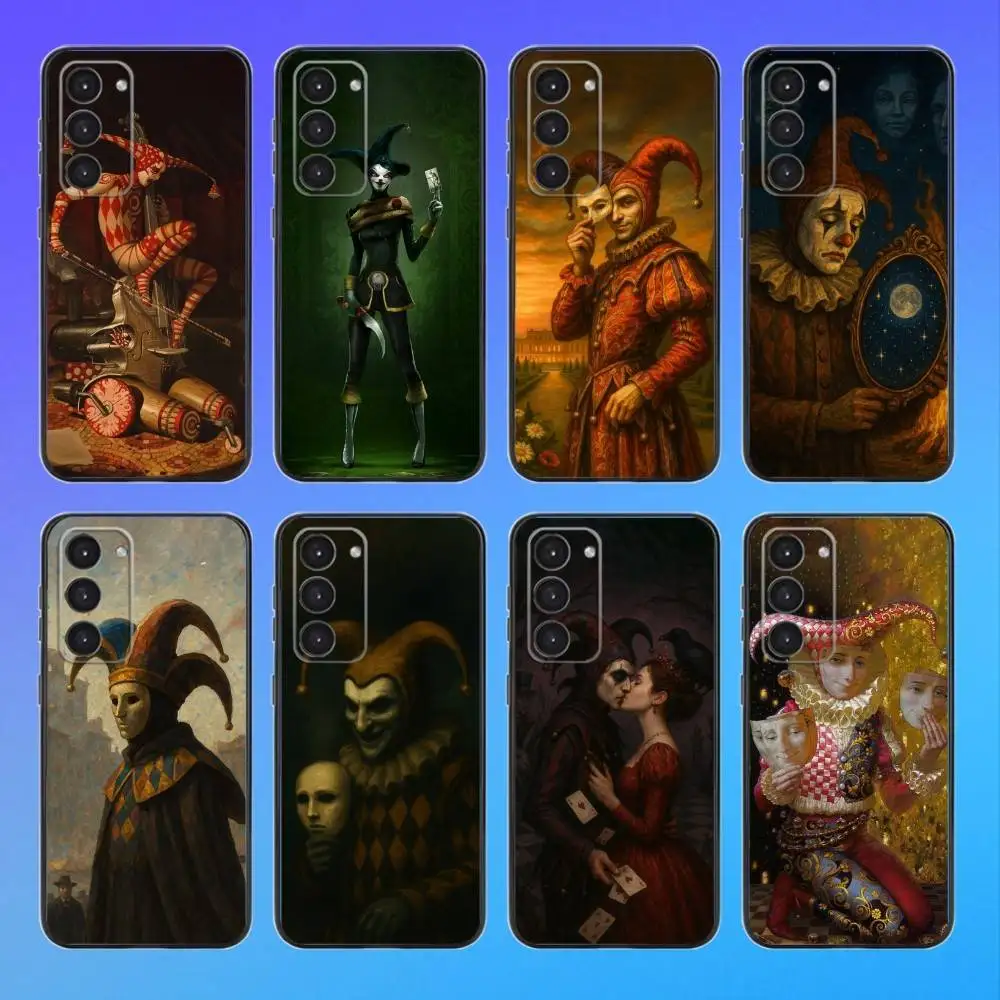 

joker art Phone Case For Samsung A73,A72,A71,A70,A53,A52,A51 Black Soft Case