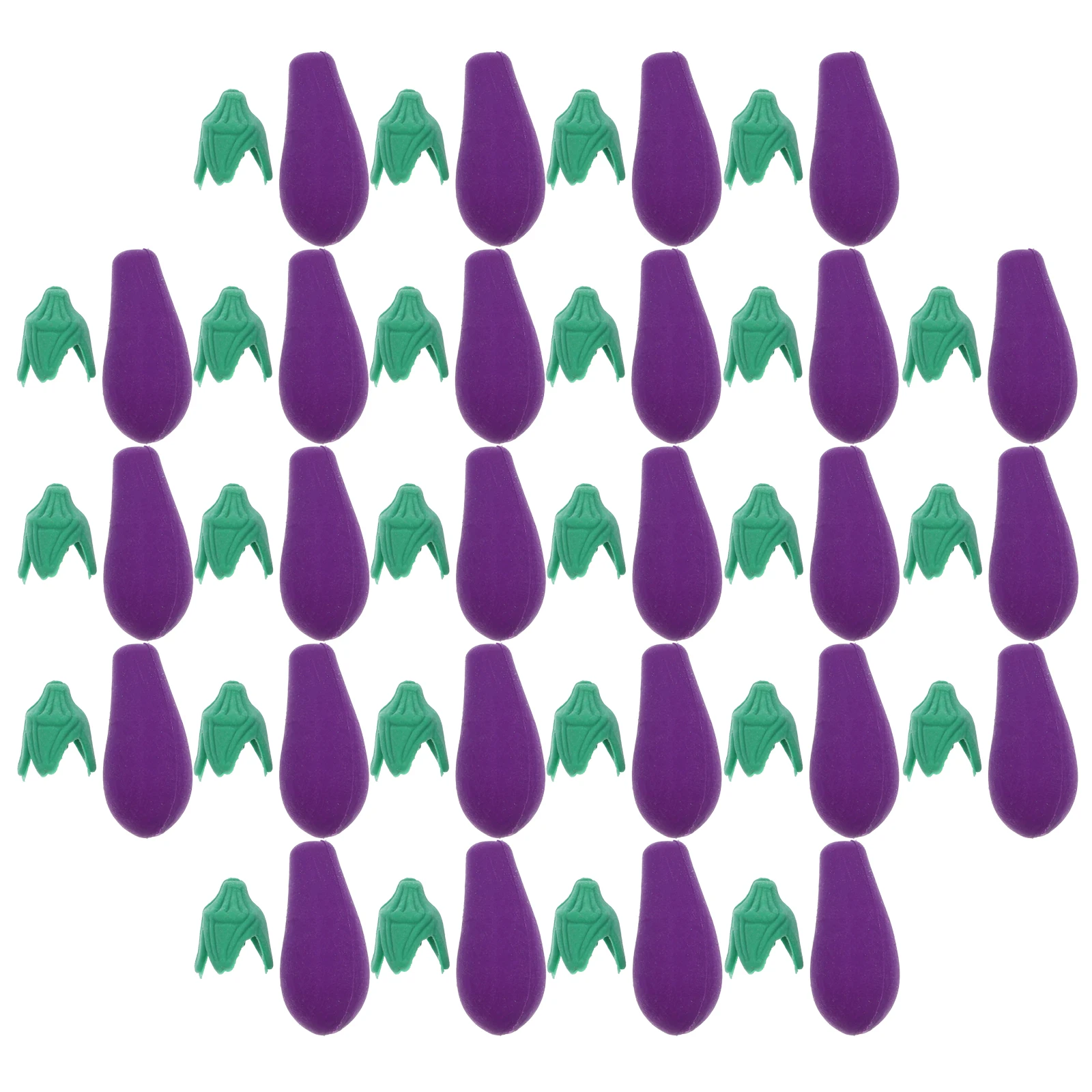 

50 Pcs 3D Eggplant Eraser Cute Kawaii Fruit Mini Puzzle School Supplies Student Novelty Funny Birthday Party Favors