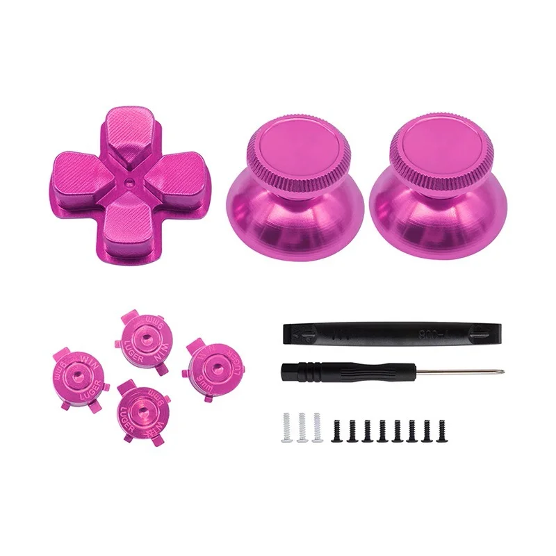Metal Button Replacement Kit For PS5 Controller Anti-slip Metal Thumbsticks D-Pad ABXY Mod Parts With Tools