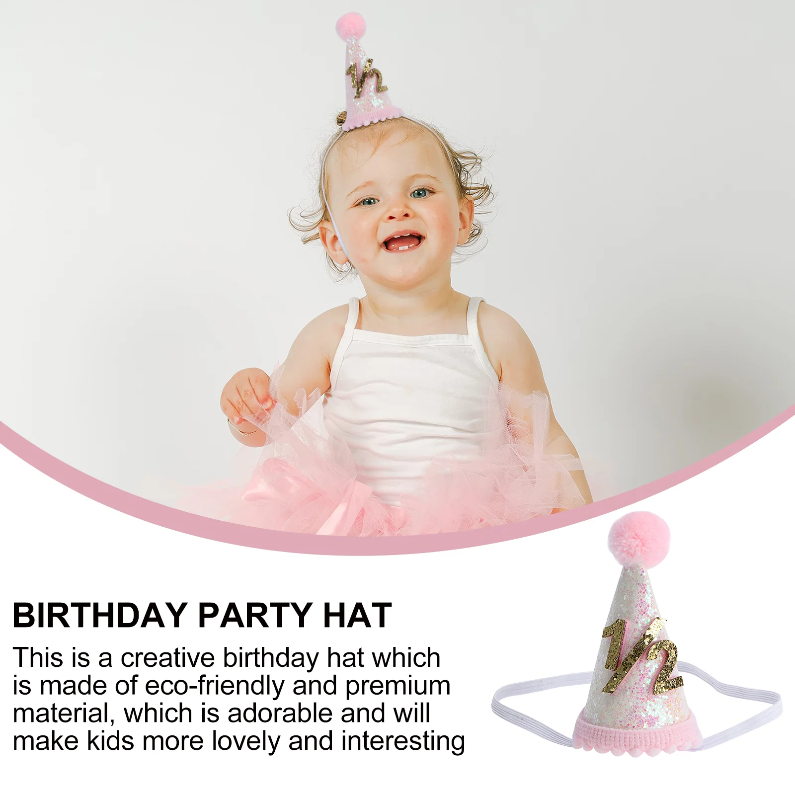 

Birthday Party Hat Photo Props Sweet Kid Head Band Children Headdress Artificial Headwear Boy Baby Headbands