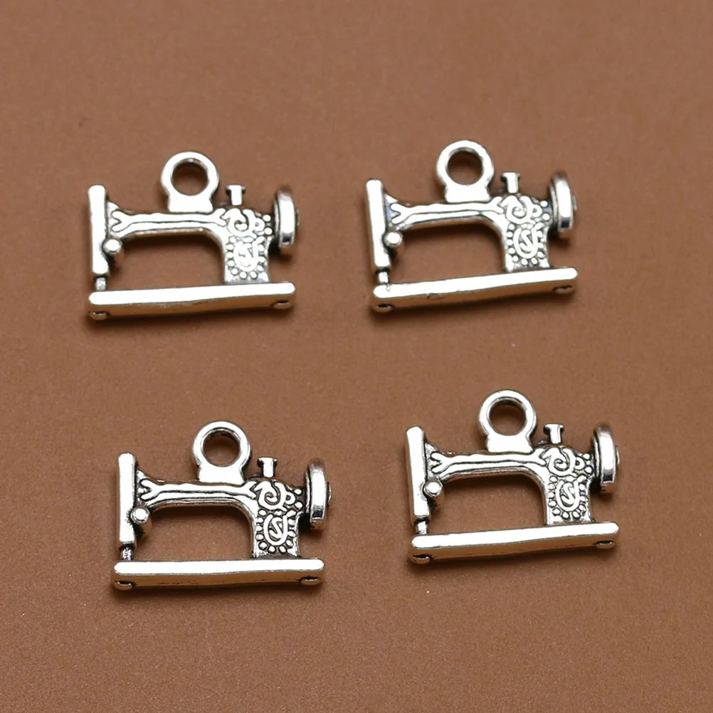 20pcs Alloy Carving Sewing Machine Pendants Charms DIY Jewelry Making Accessory for Necklace Bracelet ( Silver)