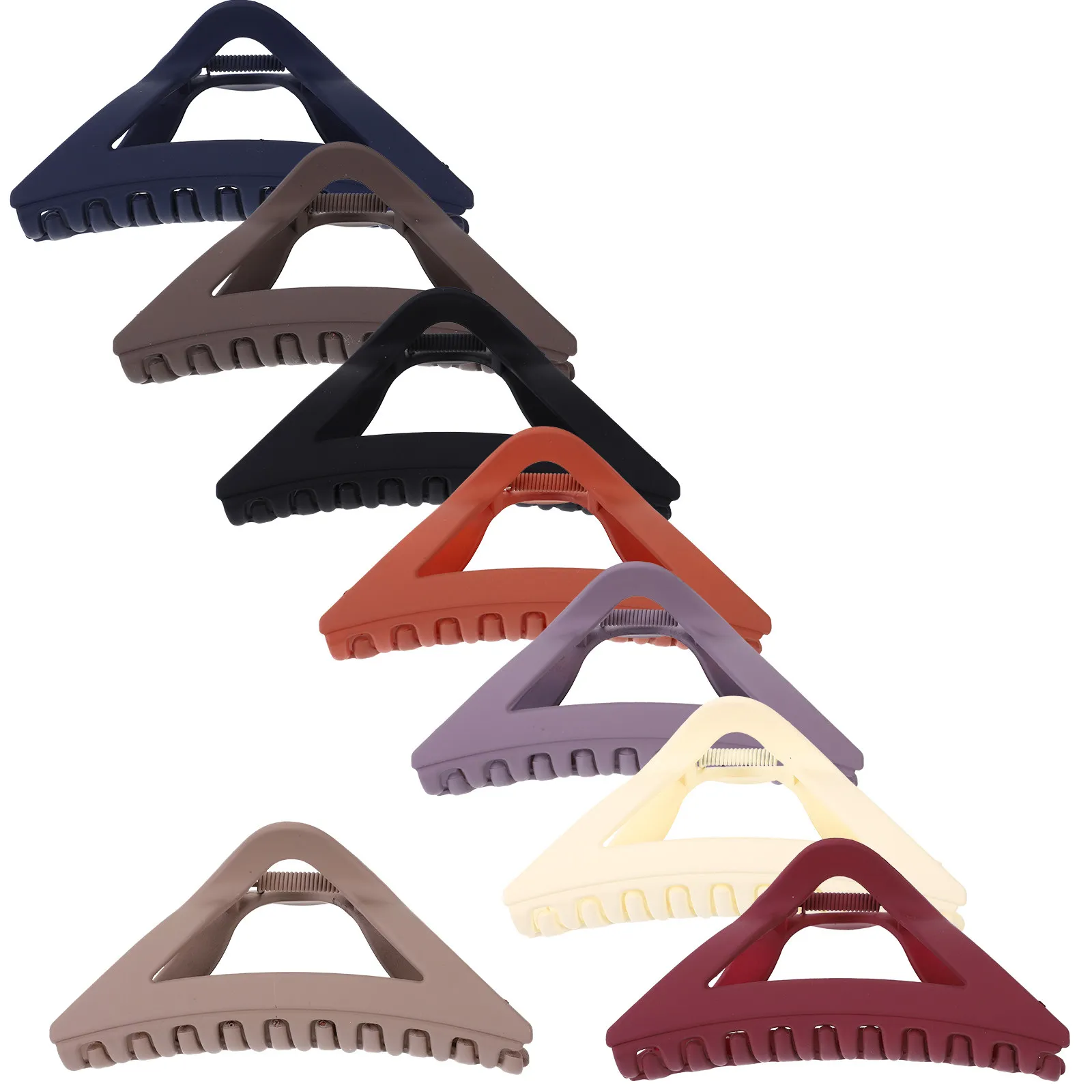 8Pcs Large Triangle Shark Hair Claw Clips Hollow Clamps Decorative Hair Clips for Women Styling Sectioning Accessories