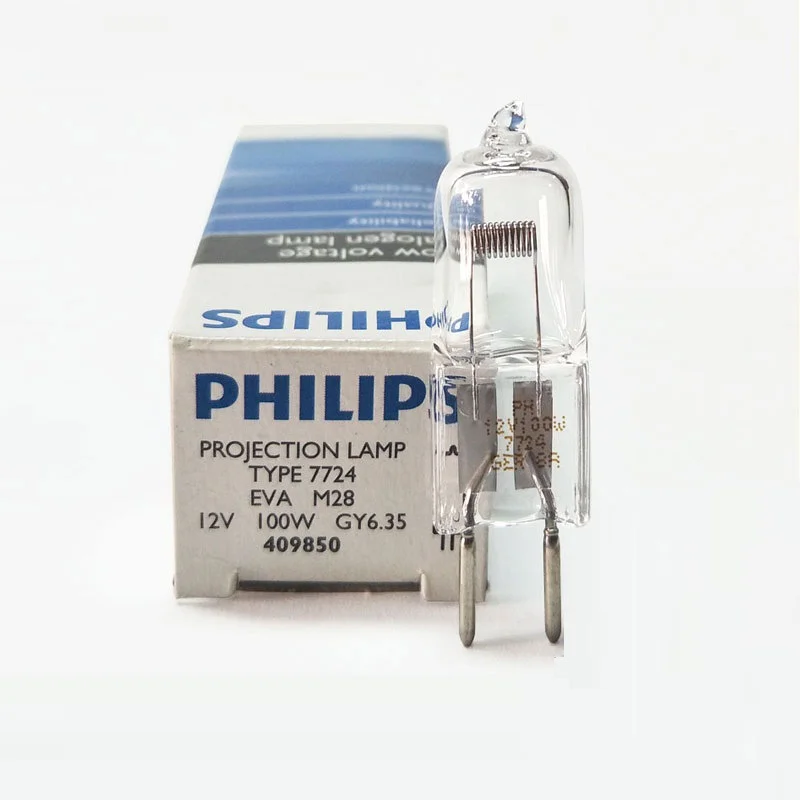 (2 unidades) lâmpada halógena para microscópio Philips 7724 12V100W