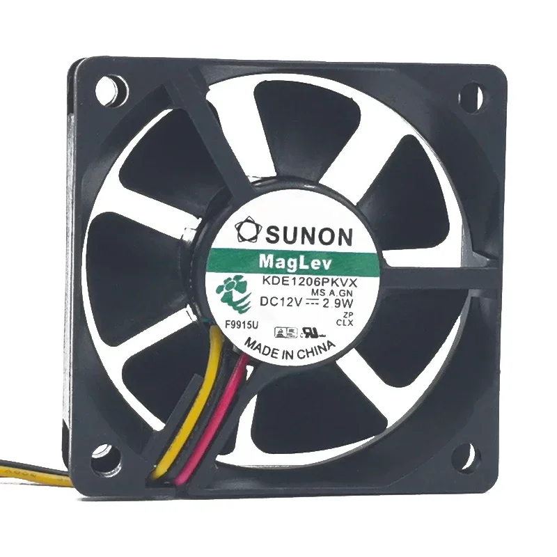P 60*60*25MM Jianzhun/SUNON KDE1206PKVX 12V 2.9W 6cm PWM temperature control silent cooling fan 6020