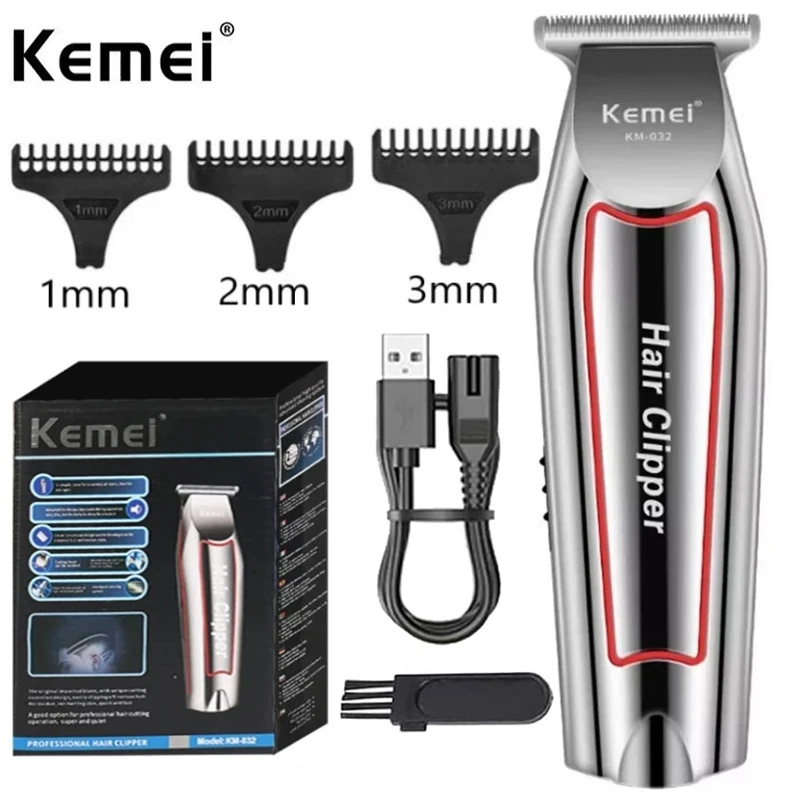 

Kemei Professional Hair Trimmer Electric Beard Trimmer For Men Hair Clipper Hair Cutter Machine Haircut Grooming Kit KM-032
