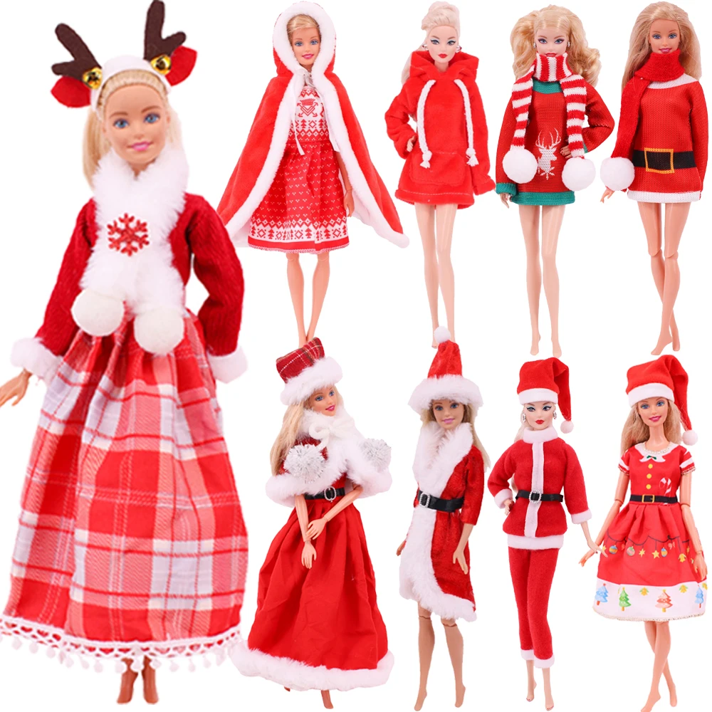 Barbies Clothes Doll Christmas Dress Accessories,Toy Tree,Santa Claus Set For 11.8inch ,30Cm Ken Clothing ,Girl's Birthday Gift