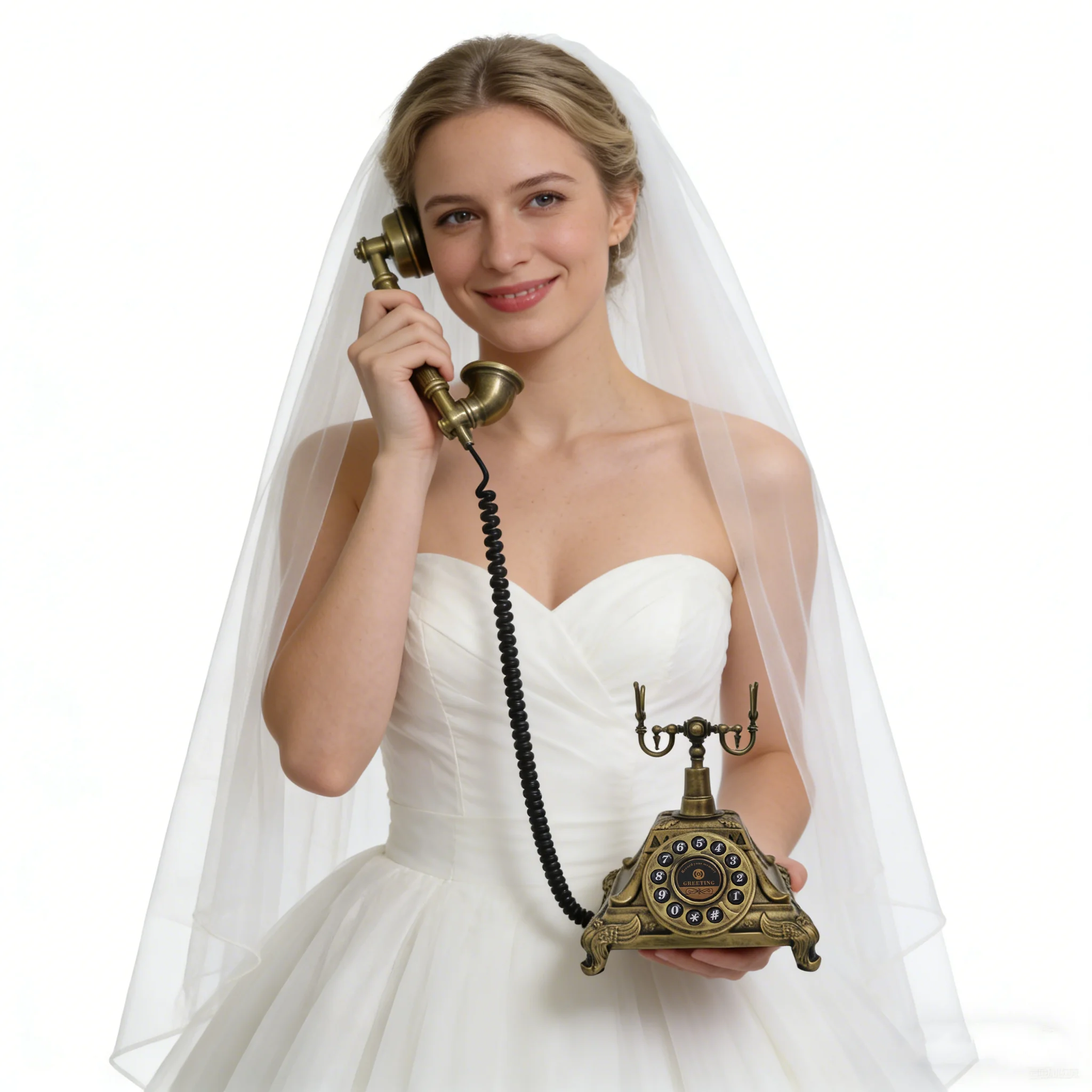 Voice Guest Book Phone Audiolibro Guestbook Wedding Classic Styl Retro Telephone for Wedding Retirement Graduation Birthday Part