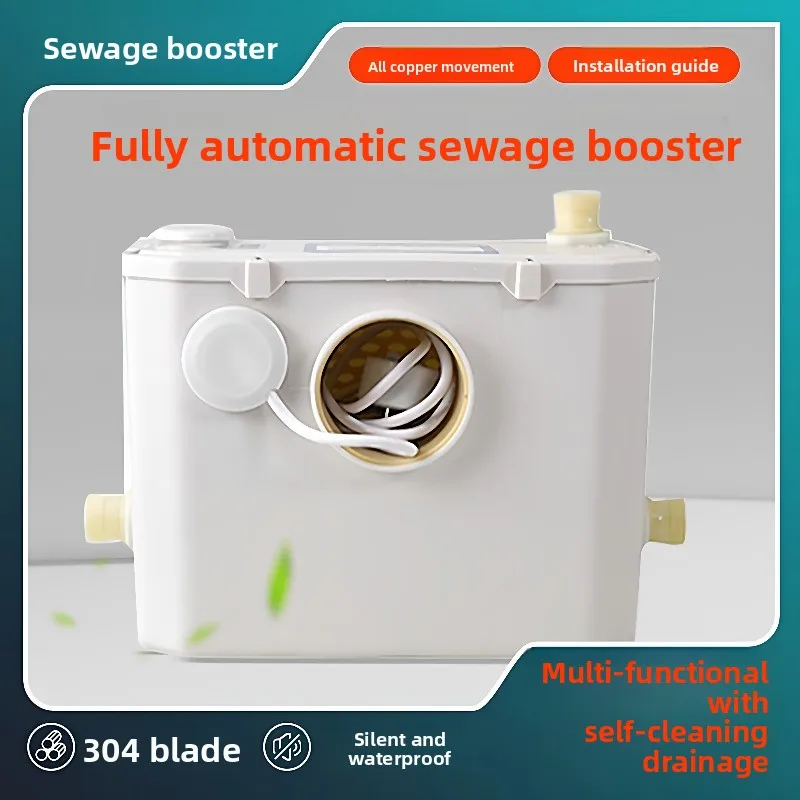 Fully Automatic Sewage Lifter, Kitchen, Bathroom, Toilet, Toilet Rear Drainage, Intelligent Electric Crushing and Pressurization