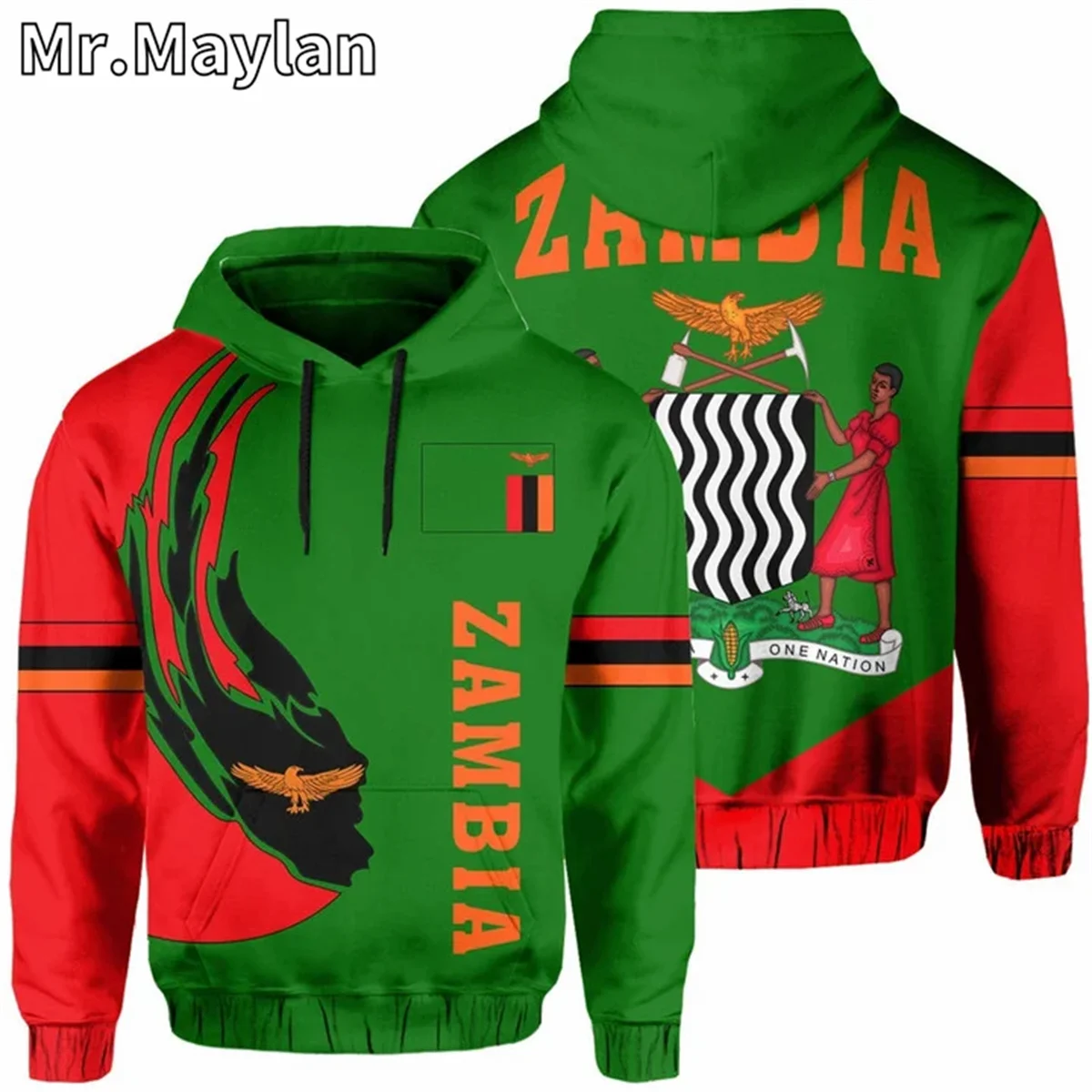 

AFRICAN HOODIE Country ZAMBIA Flag 3D Printed Unisex Hoodies Men/Women Streetwear Zip Pullover Casual Jacket Tracksuits YH-265