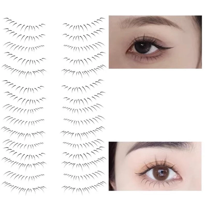 Lower Eyelash Tattoo Patch Flat Lay Makeup Tool Enlarge Your Eyes Symmetrical Eyelashes Disposable Tattoo Sticker Beauty Tool