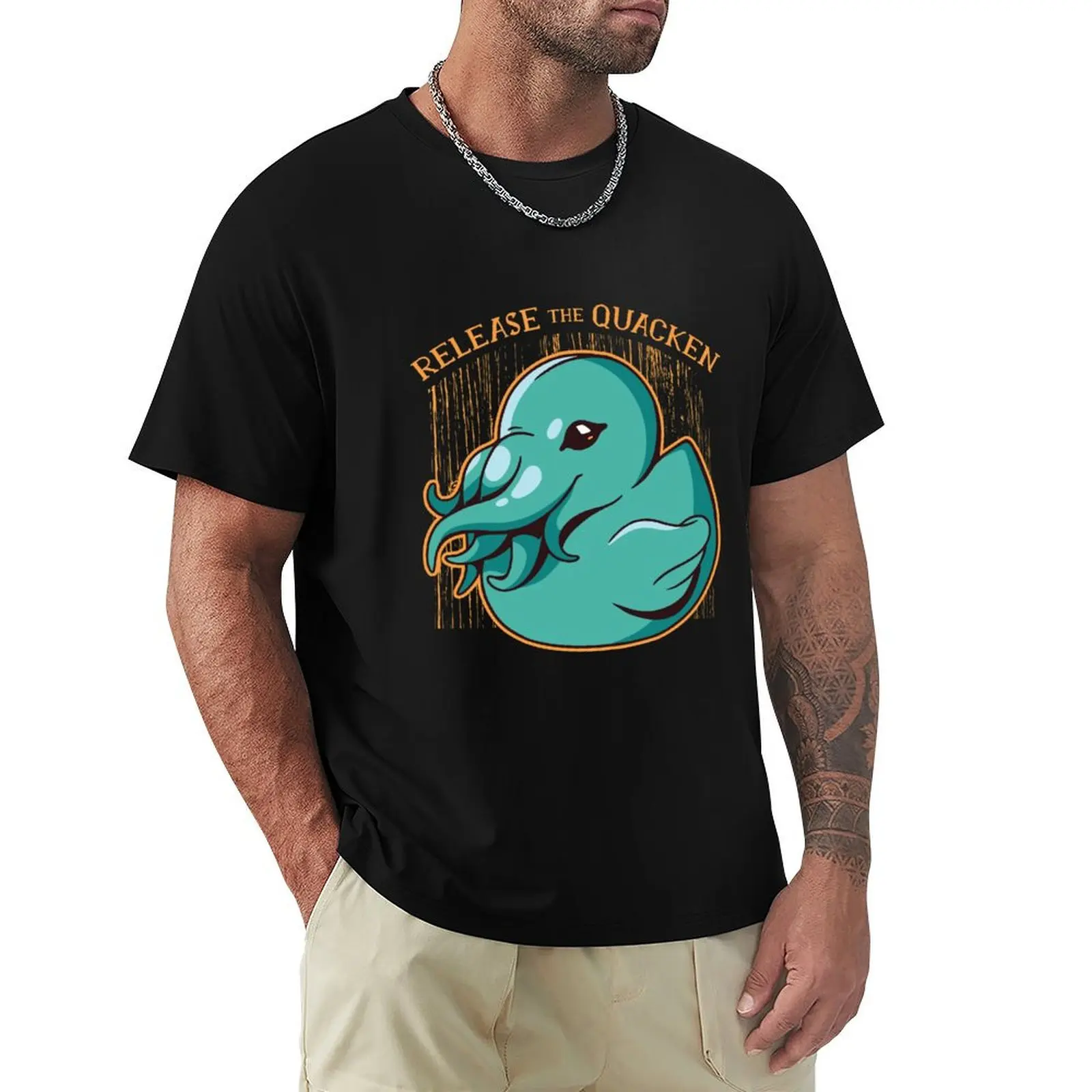 

kraken duck T-Shirt shirts graphic tees heavyweights t shirt for men