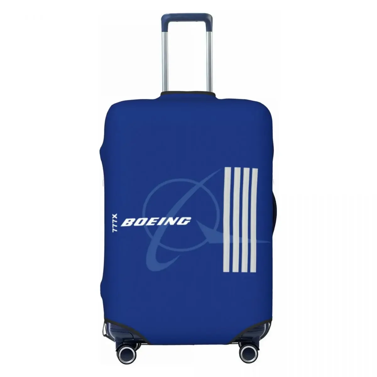 

Boeing 777X Captain Stripes Luggage Cover Protector Fashion Aviation Aviator Flight Pilot Travel Suitcase Covers for 18-32 Inch