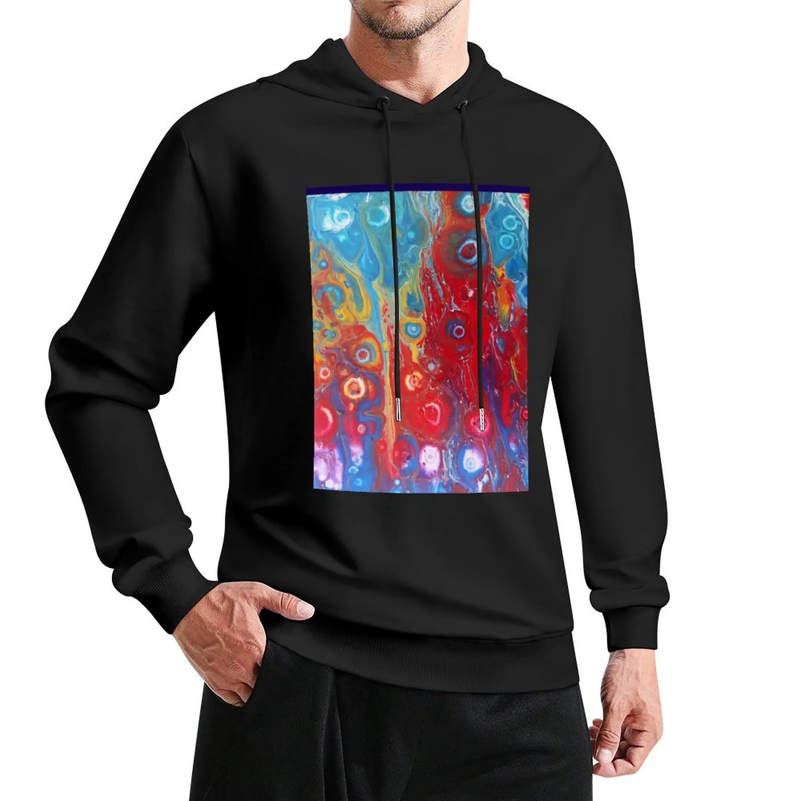 

Primary Peacock Pullover Hoodie streetwear men pullover