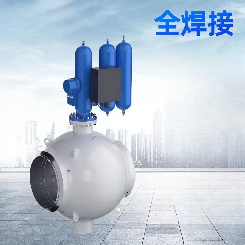 Fully welded ball valve, stainless steel cast steel, wear-resistant electric release fixed ball valve, tungsten carbide