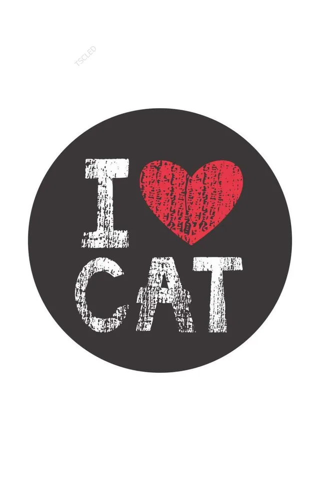 

Наклейка с надписью «I Love Cat»