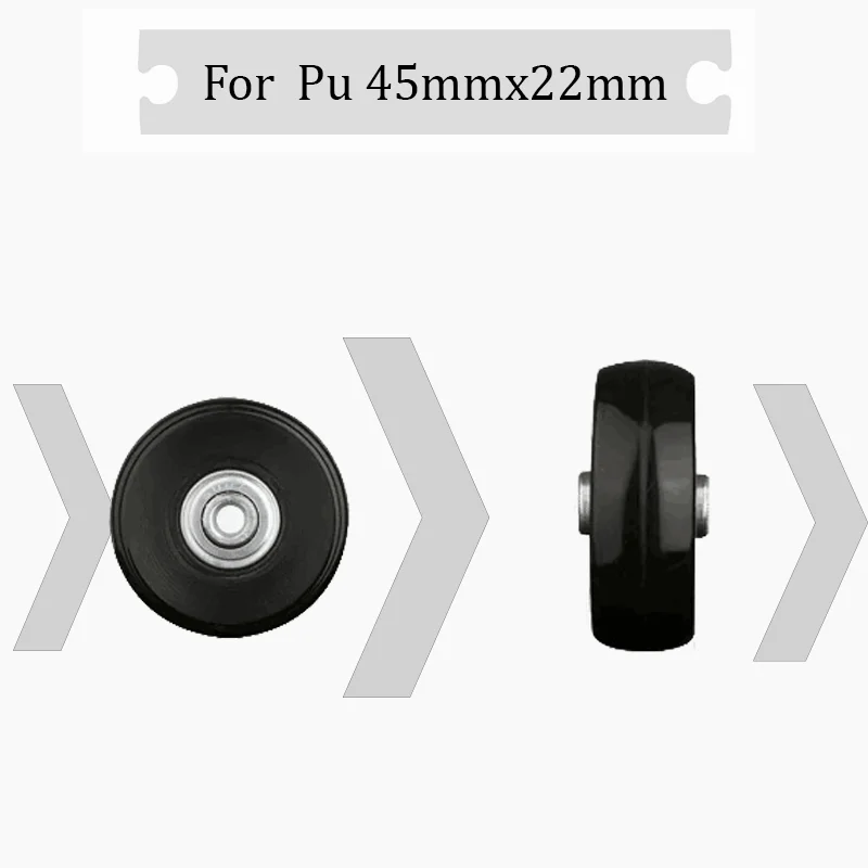 For PU 45mm x 22mm Luggage Wheel Replacement Part - 1 Silent Durable Luggage Repair DIY Accessory