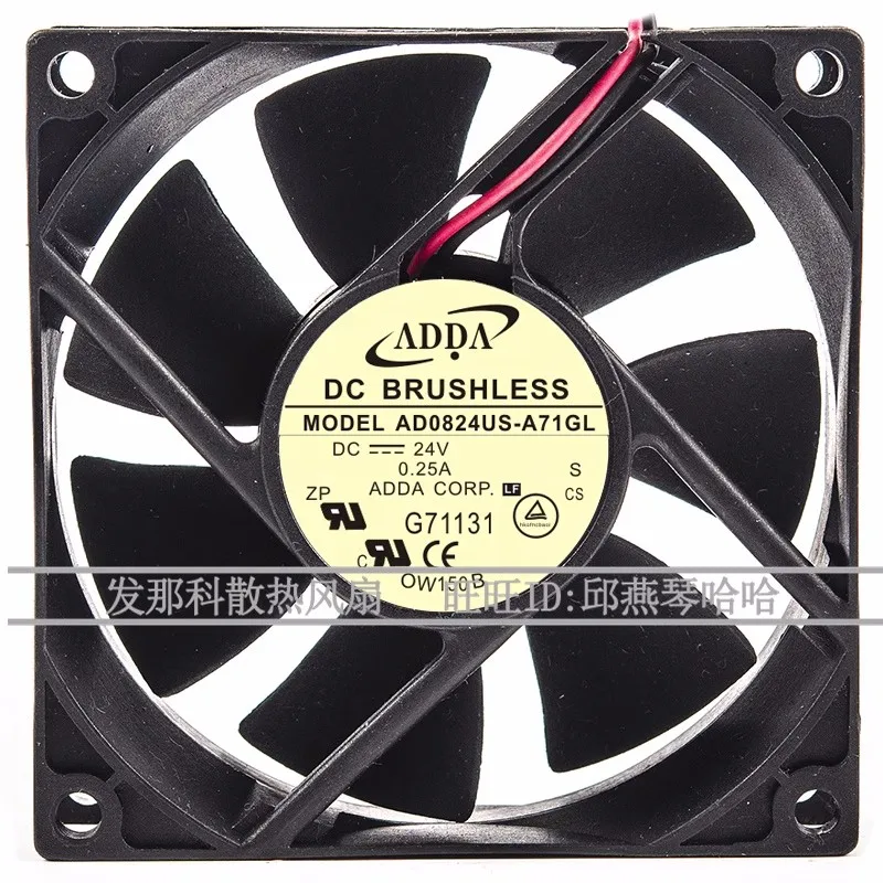 

New CPU Cooler Fan for ADDA AD0824US-A71GL 8025 24V 0.26A 8CM Double Ball Axial Flow Cooling Fan