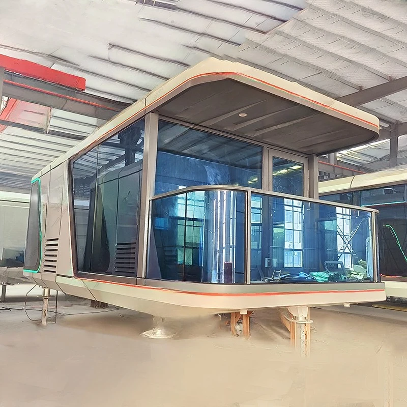 Cápsula espacial UF0, oficina contenedorizada móvil para celebridades de internet, casa contenedorizada LCL simple y rápida