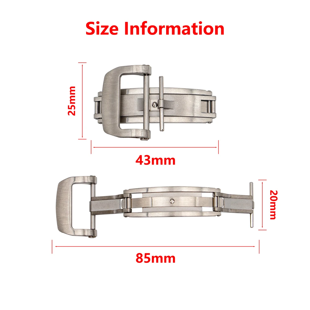 18mm 20mm RM Clasp Buckle For Apple Watch Samsung Galaxy Watch 3 4 5 Pro For HUWAWEI GT2 3 Pro Rubber Strap Butterfly Buckle