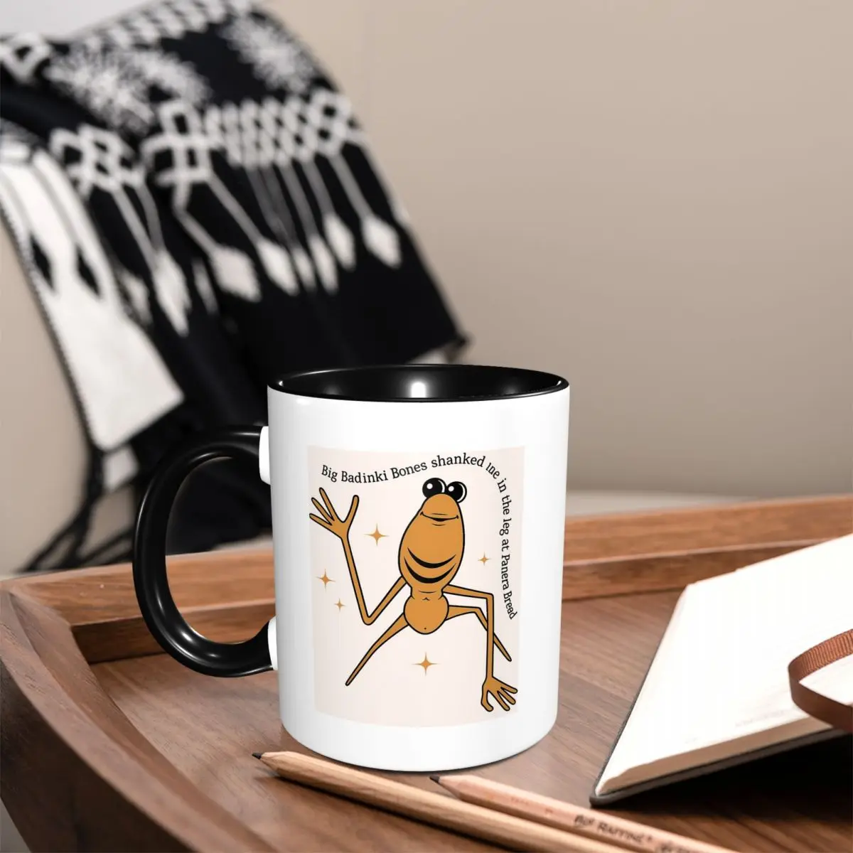 Marcus The Worm Robert Help Meme Brain Rot Mug Funny Ceramic Coffee Cups Tea Mugs Milk Cup Drinkware Gifts for Woman Man