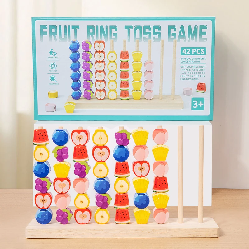 Montessori Holz Spielzeug Farbe Form Passenden Puzzle Spiel Bunte Perlen Erkenntnis Frühen Pädagogisches Spielzeug Für Kinder Kinder Geschenk