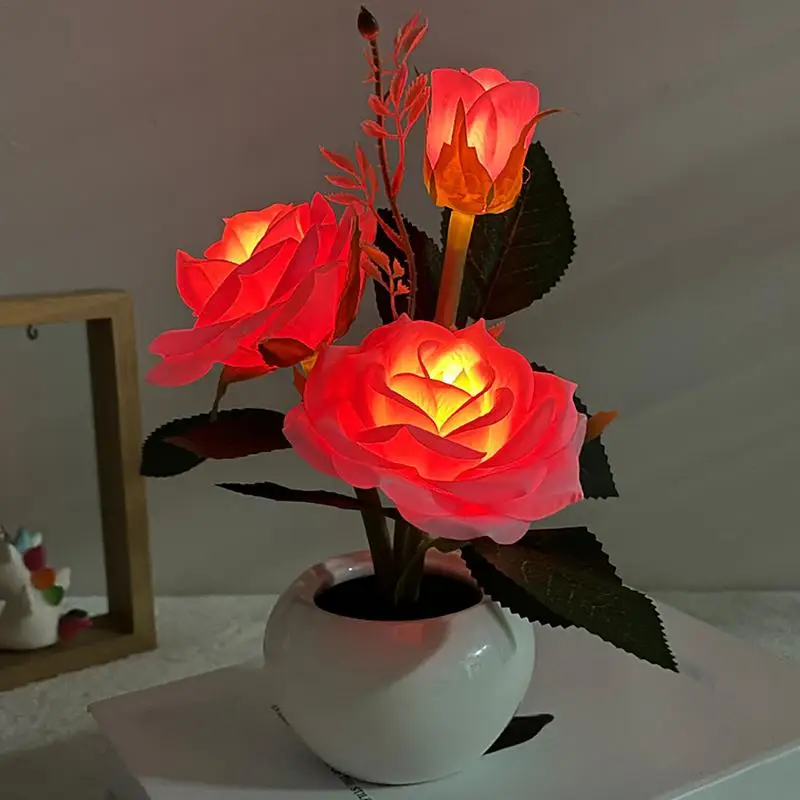 

Led Rose Night Light Decorative Lamp For Room Multi-Functional Table Lamp Night Light Decorative Lamp Home Energy-Saving For