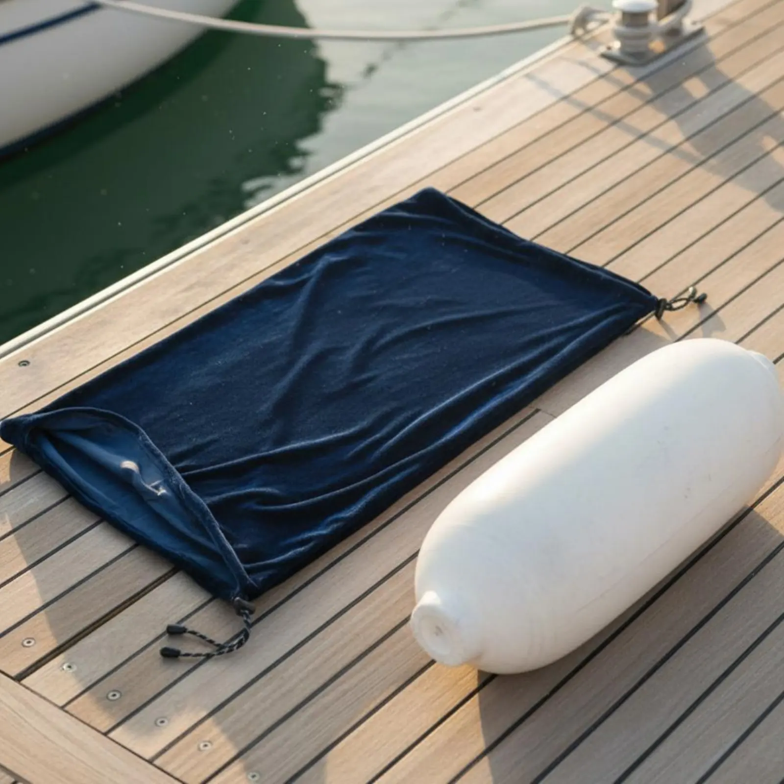 Picture 5: Yacht Bumper Sock Easy to Clean Boat Bumper Cover Drawstring Bumper Protector Resistant Boating Accessory Soft Material