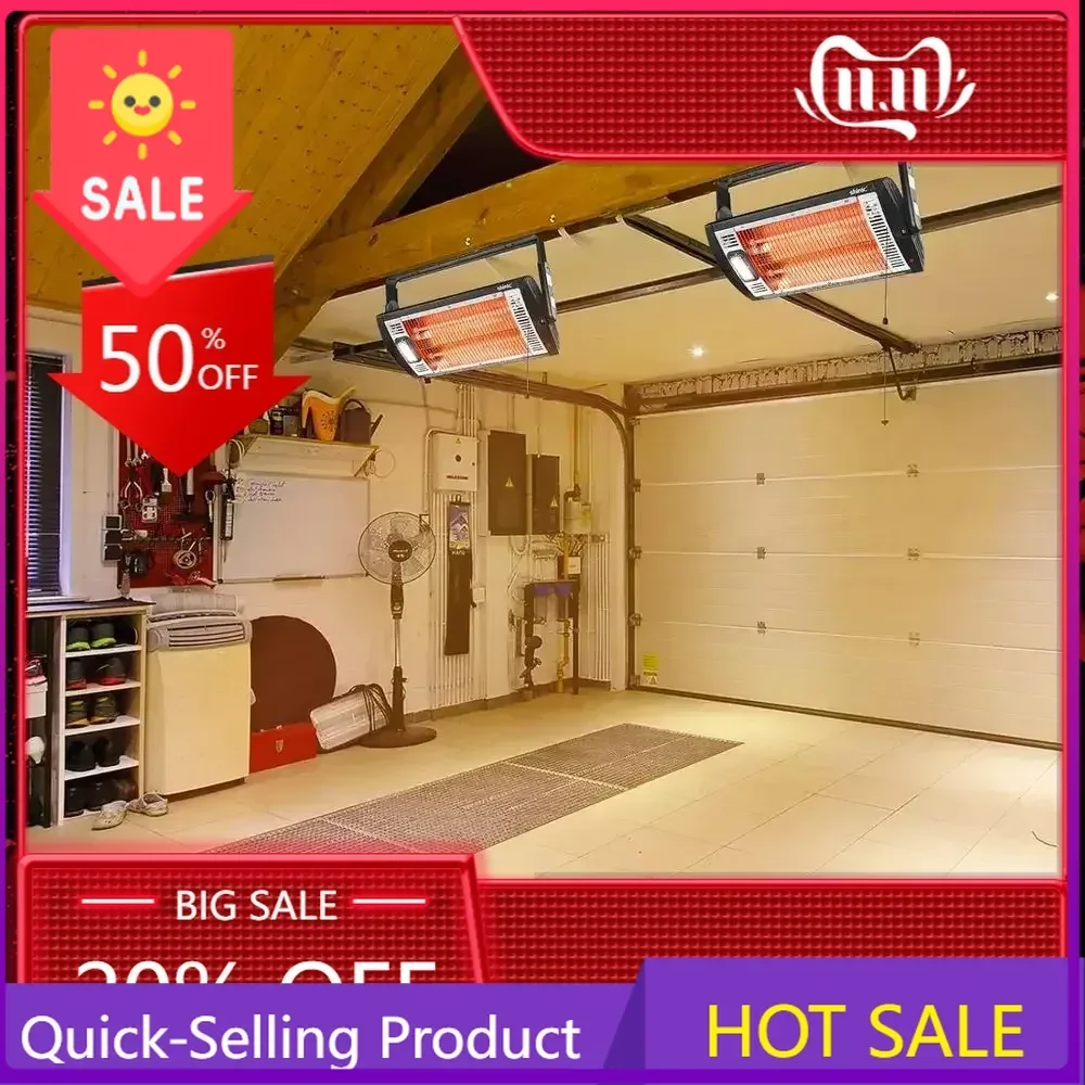 

BestsellerBestsellerDual 1500W/750W Ceiling Radiant Heaters with Light, 90° Swivel, 5 Settings for Garages, Shops, and Outdoor S