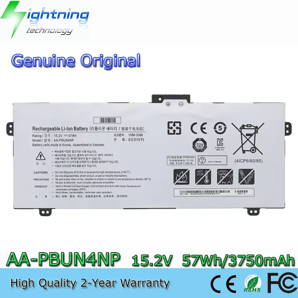 

New Genuine AA-PBUN4NP 15.2V 57Wh Original Battery for Samsung NP940Z5L BA43-00374A NP940Z5L-X01US