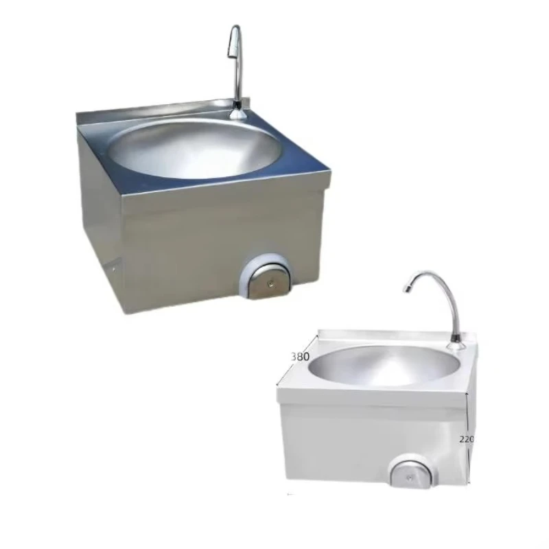 

Small Customized Foot Knee Operated Sink Wall Mounted Hand Wash Sink for Stainless Steel Sink