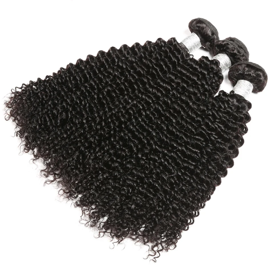 12A Kinky Curly Human Hair Bundles 1/3/4 Bundles Deal 8-30 นิ้วVirgin Human Hair Extensionsบราซิลสานมนุษย์ผมรวมกลุ่ม